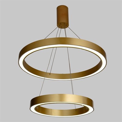 Люстра с ПДУ "Бергамо" 90вт 3000-6000К LED золото d.40+60см - фото 2036763