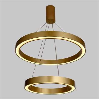 Люстра с ПДУ "Бергамо" 90вт 3000-6000К LED золото d.40+60см - фото 2036764