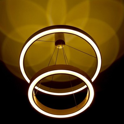 Люстра с ПДУ "Бергамо" 90вт 3000-6000К LED золото d.40+60см - фото 2036766