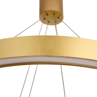 Люстра с ПДУ "Бергамо" 90вт 3000-6000К LED золото d.40+60см - фото 2036767