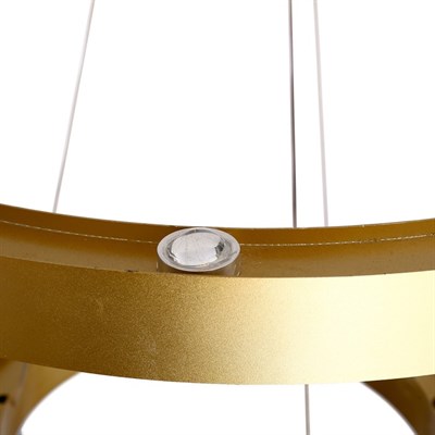 Люстра с ПДУ "Бергамо" 90вт 3000-6000К LED золото d.40+60см - фото 2036768