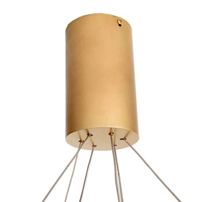 Люстра с ПДУ "Бергамо" 90вт 3000-6000К LED золото d.40+60см - фото 2036769