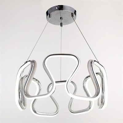 Люстра "Арриан" LED 156Вт 3 режима 3000-6000К хром 50х50х105 см. - фото 2036799