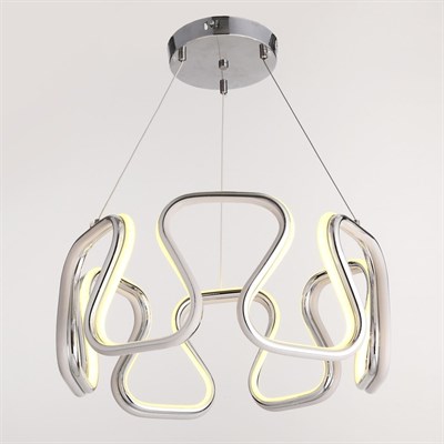 Люстра "Арриан" LED 156Вт 3 режима 3000-6000К хром 50х50х105 см. - фото 2036800