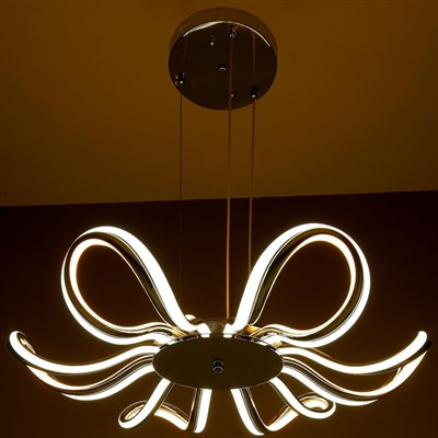 Люстра "Вега" LED 162Вт 3 режима 3000-6000К хром 66х66х85 см. - фото 2036860