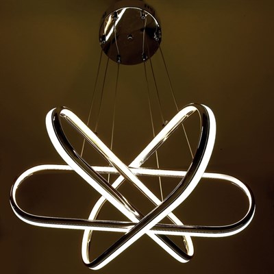 Люстра "Аквилон" LED 162Вт 3 режима 3000-6000К хром 60х60х100 см. - фото 2036868