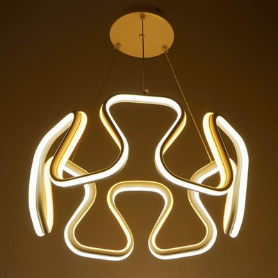 Люстра "Арриан" LED 156Вт 3 режима 3000-6000К белый 50х50х105 см. - фото 2036874