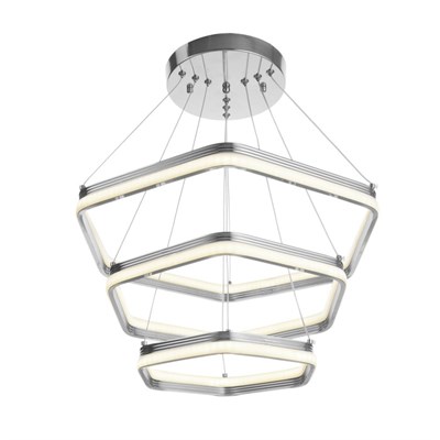 Люстра "Брера" LED 144Вт 4000К хром 46х46х75 см. - фото 2036894