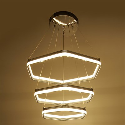 Люстра "Брера" LED 144Вт 4000К хром 46х46х75 см. - фото 2036895