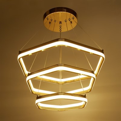 Люстра "Брера" LED 144Вт 4000К золото 46х46х75 см. - фото 2036900
