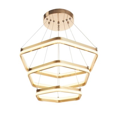 Люстра "Брера" LED 144Вт 4000К золото 46х46х75 см. - фото 2036904