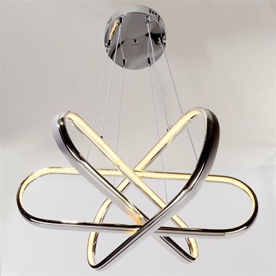 УЦЕНКА Люстра "Аквилон" LED 162Вт 3 режима 3000-6000К хром 60х60х100 см. - фото 2036993