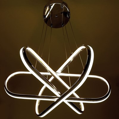 УЦЕНКА Люстра "Аквилон" LED 162Вт 3 режима 3000-6000К хром 60х60х100 см. - фото 2036994