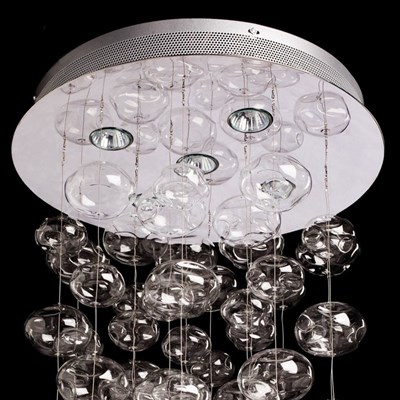 Люстра каскад "Бриз" 5x35W GU10 хром 45x45x77см - фото 2037051