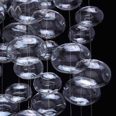 Люстра каскад "Бриз" 5x35W GU10 хром 45x45x77см - фото 2037058