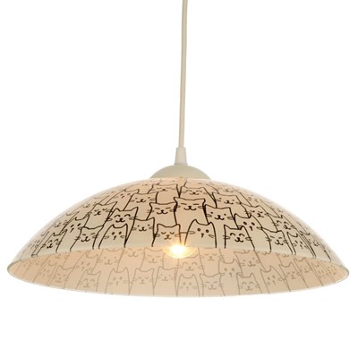 Люстра 1071005253206 E27 60W мат.белый/шнур белый 41х41х75см - фото 2037128