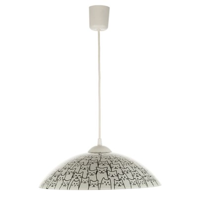 Люстра 1071005253206 E27 60W мат.белый/шнур белый 41х41х75см - фото 2037129