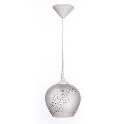 Светильник Ладера "Узор" 1 лампа E27 40Вт белый - фото 2037144