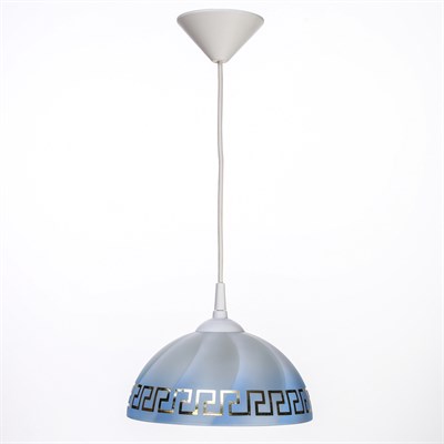 Светильник Колпак "Класи" 1 лампа E27 40Вт белый-синий д.250 - фото 2037154