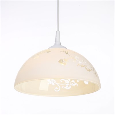 Светильник Ладера "Рочелл" 1 лампа E27 40Вт белый  д.250 - фото 2037165