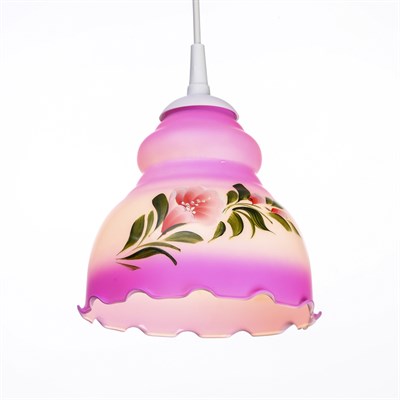 Светильник "Елена" 1 лампа E27 60 Вт молочно-голубой - фото 2037245