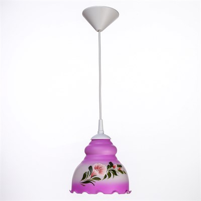 Светильник "Елена" 1 лампа E27 60 Вт молочно-голубой - фото 2037246