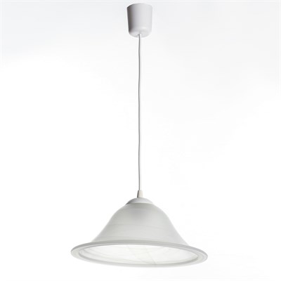 Подвес 1005250343 "Дюна" 1х60 Е27 белый /шнур белый 31,5*31,5*13,5 см - фото 2037467