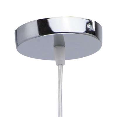 Люстра подвес "Скарлет" 1x60W E27 хром 13x13x210см - фото 2037509