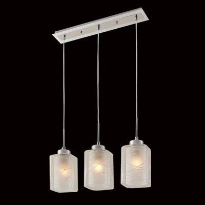 Светильник "Сюита" 3x75Вт E27 алюминий, хром 53x22x13,5см - фото 2037587