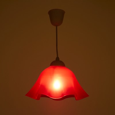 Светильник "Симпл" 1x40Вт E27 красный - фото 2037608