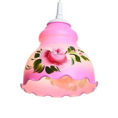 Светильник  Елена 1 лампа E27 60 Вт мол. розовая - фото 2037633