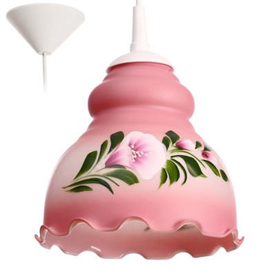 Светильник  Елена 1 лампа E27 60 Вт мол. бордовый - фото 2037645