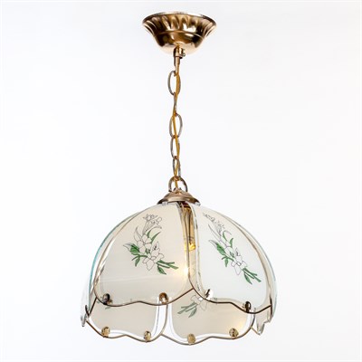 Светильник "Лаура" 1x60вт Е27 золото 30x30x60 см. - фото 2037669