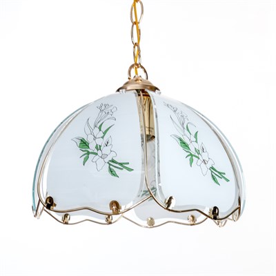 Светильник "Лаура" 1x60вт Е27 золото 30x30x60 см. - фото 2037670