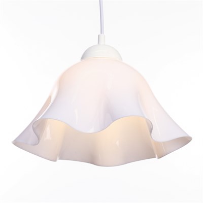 Светильник "Симпл" 1x40Вт E27 белый 28х28х14(+60)см - фото 2037717