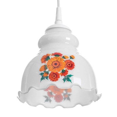 Светильник  Елена 1 лампа E27 60 ВтМикс белая - фото 2037727