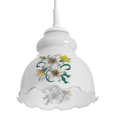 Светильник  Елена 1 лампа E27 60 ВтМикс белая - фото 2037728