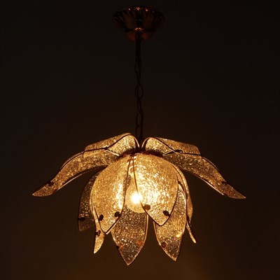 Светильник "Лепестки" 1х40Вт E27 золото 38х38х65 см - фото 2037746