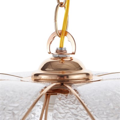 Светильник "Лепестки" 1х40Вт E27 золото 38х38х65 см - фото 2037749