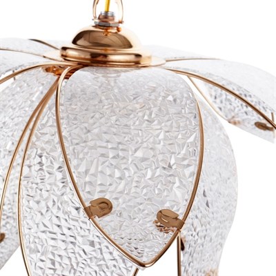 Светильник "Лепестки" 1х40Вт E27 золото 38х38х65 см - фото 2037750