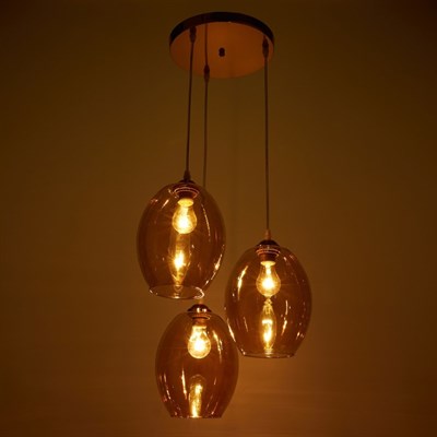 Люстра 7139/3 3х40W E27 золото 38х38х80 см - фото 2037768