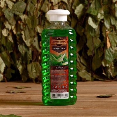 Подарочный набор "Добропаровъ": шампунь "Алоэ" и мочалка для тела - фото 2060945