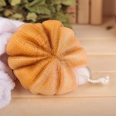 Набор банный, 7 предметов: 3 мочалки, повязка на голову, расчёска, массажёр, пемза, цвет МИКС - фото 2060995