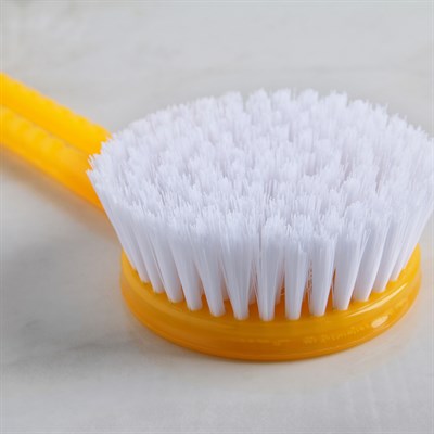 Набор банный, 2 предмета: мочалка, щётка банная, цвет МИКС - фото 2061011