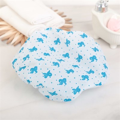 Набор банный 4 предмета: 3 мочалки, шапочка для душа, цвет МИКС - фото 2061063