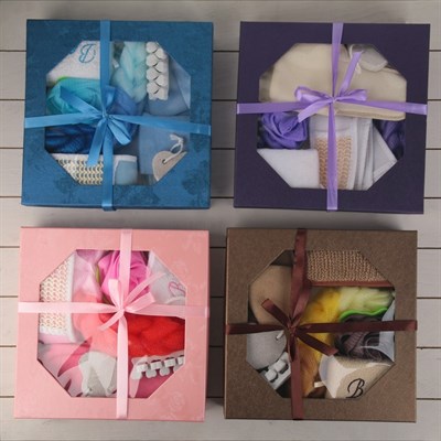 Набор банный, 7 предметов: 4 мочалки, пемза, спонж для педикюра, тапочки - фото 2061068