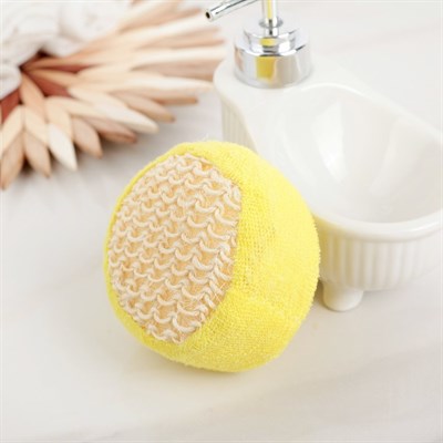 Набор банный, 4 предмета: 3 мочалки, пемза, цвет МИКС - фото 2061124