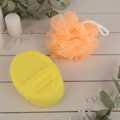 Набор банный, 2 предмета, цвет МИКС - фото 2061142