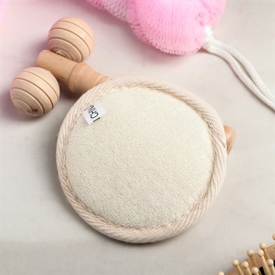 Набор банный, 4 предмета: мочалка 2 шт, расчёска, массажёр - фото 2061241