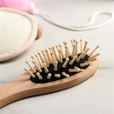 Набор банный, 4 предмета: мочалка 2 шт, расчёска, массажёр - фото 2061242